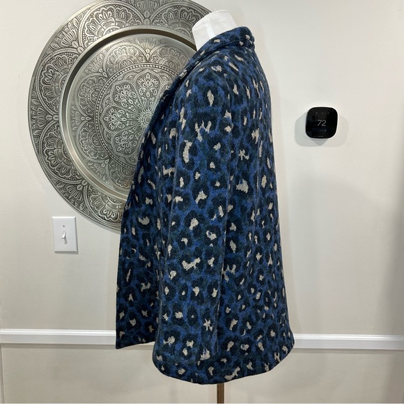 Villagallo blue heavy outer cardigan with pockets - Size 42 / US 8 / M - Picture 12 of 14